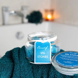 Aromatherapy Relaxing Spa Stones Natural volcanic rock (responsibly collected from Mount Etna) infused with unique blend of 11 natural and organic essential oils to help uplift your mood and add a positive ambience to your home.