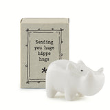 East of India - Matchbox Hippo 'Sending you huge Hippo hugs' 28