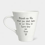 East Of India Mug - 'Friends are like Stars...'