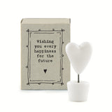 East of India Matchbox - Heart 'Happy Future'