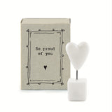 East of India - Matchbox Heart 'So proud of you' 5658