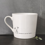East of India Wobbly Mug Quotable Collection Witty & touching gift for any keen Prosecco drinker; 'Prosecco Served Daily'