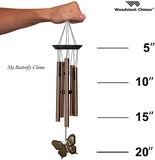 Woodstock Windchime - Bronze Butterfly Chime