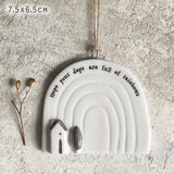 East of India Hanging Rainbow - 'Hope your days are full of rainbows' quote
