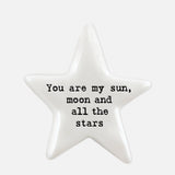 East of India - White Star Pebble 'Sun, my moon & all my stars' - 6760