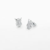 Life Charms the Thoughtful Jewellery Co. Silver plated stud hypoallergenic Earrings collection; Owl design