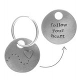 Kutuu - Pewter Follow your Heart Keyring