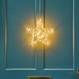 Silver Galaxy Light Up Star Ornament - Large
