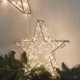 Silver Galaxy Light Up Star Ornament - Large