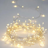 Illuminating ideas by Lightstyle London; Silver Cluster Outdoor 80LEDs Battery 3.2m Light Chain