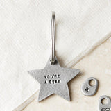 Kutuu Star Shaped metal keyring - you're a star