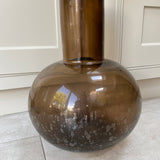 Large Ball Base Amber Vase