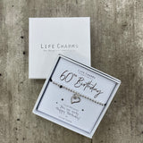 60th Birthday Life Charm Bracelet in gift box (included)