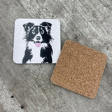 Penguin Ink Sheepdog Dog 10cm Melamine Coaster with cork backing