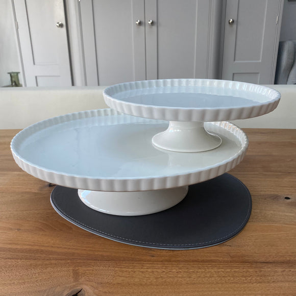 Fluted cake stand - Small