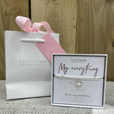 My Everything Life Charm Bracelet in it's gift box (included) with matching Life Charm Gift Bag (sold separately for £2)