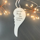 Quotable Guardian Angel Hanging Wings - 2 Quotes