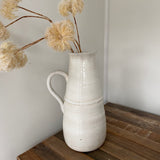 Cream Distressed Ceramic Jug H34.5cm