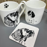 Springer dog coaster and bone china mug