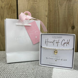 Heart Of Gold LC Bracelet in it's gift box (included) with matching Life Charm Gift Bag (sold for £2 separately)