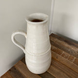 Cream Distressed Ceramic Jug