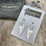 Eliza Gracious - Curved Chilli Heart Dropper Earrings