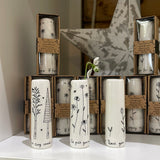 Mini White Bud Vase with quote - 'If friends were flowers I'd pick you' - also available with other sentimental quotes