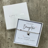 life charms daughter bracelet with it's gift box (included)
