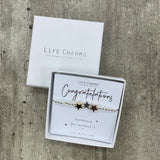Congratulations Life Charms Bracelet in it's gift box (included)