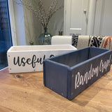 Wooden Rectangular Box - Useful Sh*t!