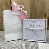 My Friend Life Charm Bracelet in it's gift box (included) with matching Life Charm Gift Bag (sold separately for £2)
