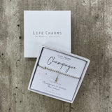 Champagne Life Charms Bracelet in it's gift box (included)