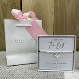 Life Charm Bracelet - ‘The Best’ in it's gift box (included) with matching Life charms gift bag (sold separately for £2)