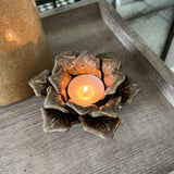 Sally Brown Melange Flower Candle Holders