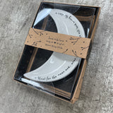 Ceramic Moon shaped Trinket Dish with loving quote: 'Shoot for the moon, even if you miss you will land among the stars' Send with love Moon Ring Dish