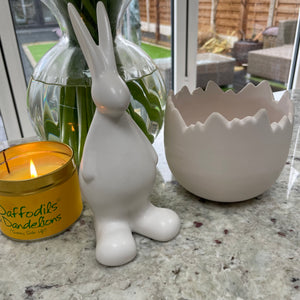 Wikholmform - Unique design & products from Scandinavia  Matte White Standing Rabbits in 2 sizes Stylish all white bunnies with a matte finish can look great in any home this Spring. Cute standing rabbits with big feet and ears, a perfect finishing touch and also great for all year round!  Small (05798) - W8 x H18cm Large (05799) - W10 x H24cm 