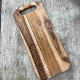 Wooden Chopping Board with Handle 'Celebrate'