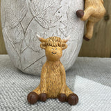 Sitting Harry the Highland Cow Figure - 9cm