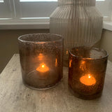 Wikholm - Smoky Grey Bubbles Lantern T-light Holder