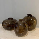 Bess Mini Round Brown Bottle Vases - 3 styles