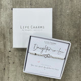 Daughter-In-Law life charms bracelet in it's gift box (included)