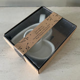 Ceramic Heart shaped Candlestick Holder with loving quote: 'Sometimes love is all you need' with send with love gift box