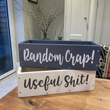 Wooden Rectangular Box - Random Crap!