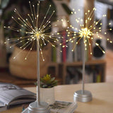 LightStyle - Starburst Silver table lamp 30cm