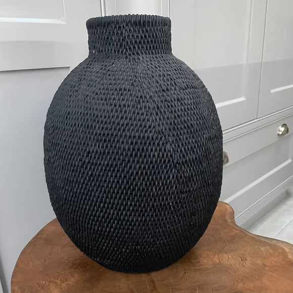 Light & Living Mashaba Black Woven Vase