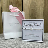 Beautiful Friend Bracelet in it's Life charms gift box (included) with matching Life Charm Gift Bag (sold separately for £2)