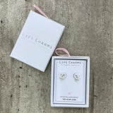 Life Charms the Thoughtful Jewellery Co. Silver plated stud hypoallergenic Earrings collection; Owl design in gift box (included)