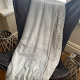 Malini Super Soft Fleece throw with Sherpa Reverse - Silver