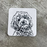 Penguin Ink Cockapoo Dog 10cm Melamine Coaster & cork backing 
*BEST SELLER*