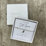 Cat lover life charms bracelet in it's gift box (included)